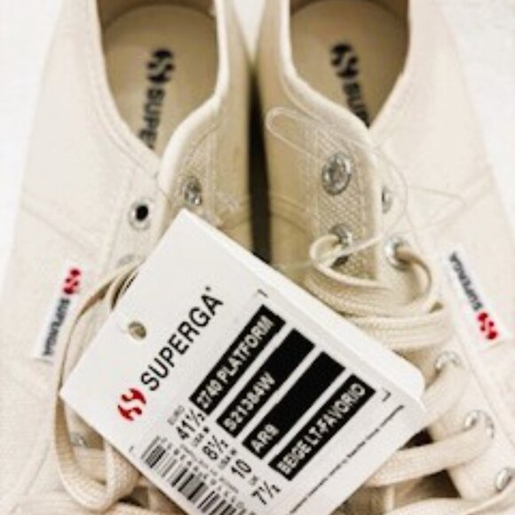 Superaga classic canvas platform sneakers Wimen's Size 10 (Men's Size 8-1/2) - Picture 5 of 8